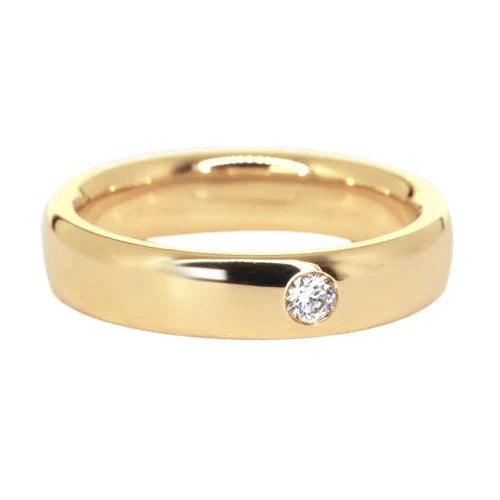 Gypsy Natural Diamond Band 0.25 Carats Yellow Gold 14K 