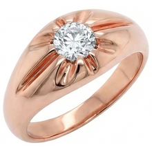Gypsy Rose Gold Solitaire Round Old Mine Cut Real Natural Earth Mined Diamond Ring 1 Carat