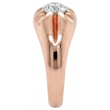 Gypsy Rose Gold Solitaire Round Old Mine Cut Real Natural Earth Mined Diamond Ring 1 Carat