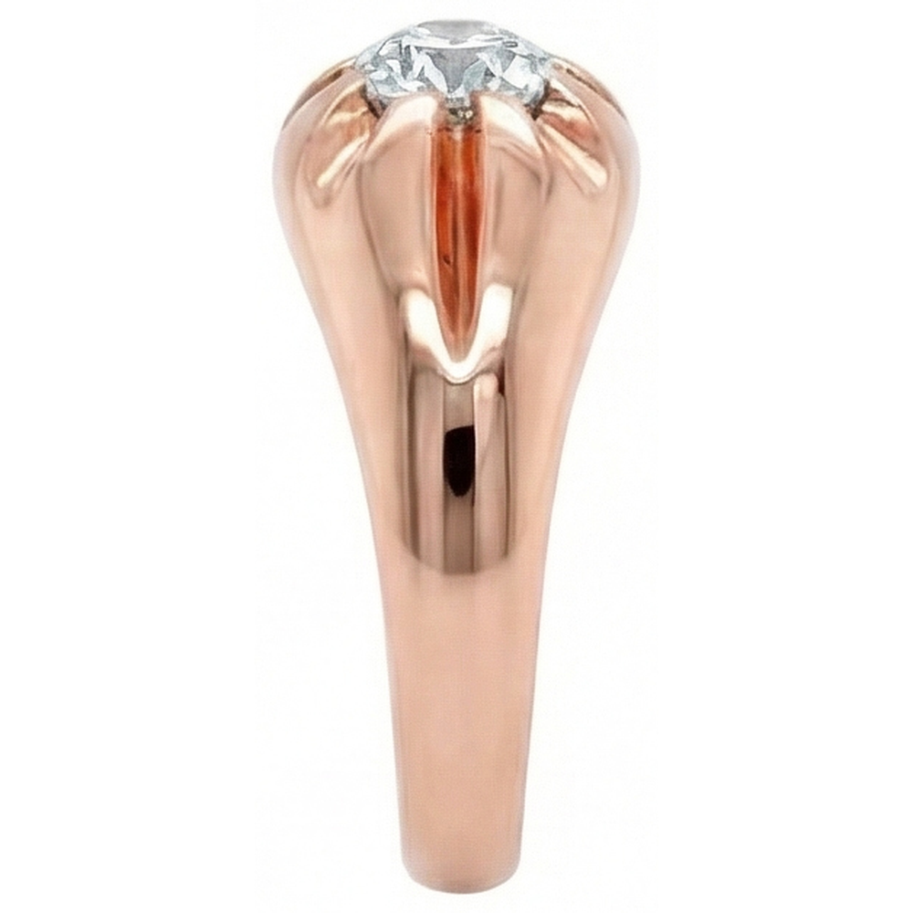 Gypsy Rose Gold Solitaire Round Old Mine Cut Real Natural Earth Mined Diamond Ring 1 Carat