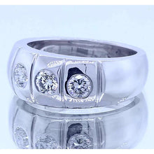 Gypsy Three Round Genuine Diamond Anniversary Band Jewelry