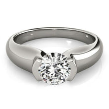 1 Carat Natural Diamond Solitaire Engagement Ring White Gold 14K