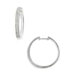 Half Hoop Women's Real Diamond Earrings