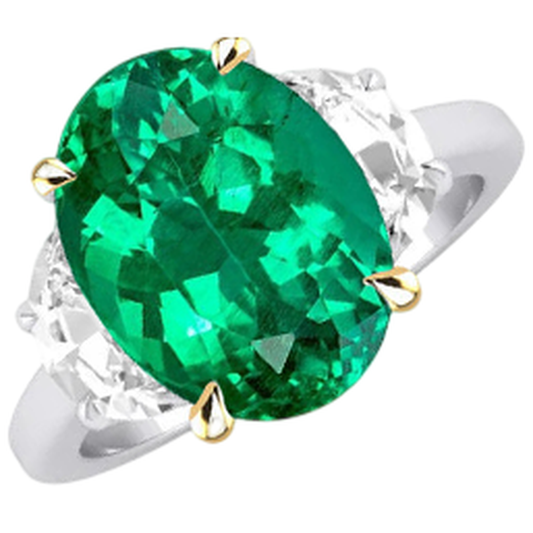 Refined Colored Stone Ring 5 ct – front view
