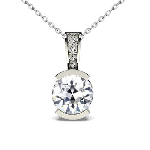Brilliant Diamond Pendant Necklace 1 ct – main view