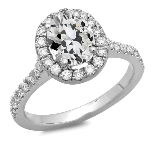 Halo 11 Carat Wedding Real Diamond Ring