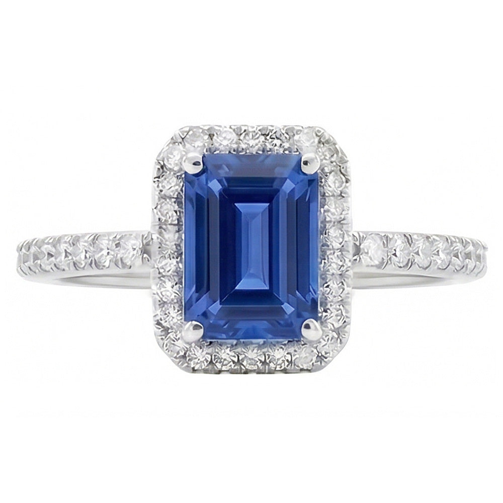 natural emerald sapphire 3ct ring side angle