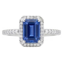 natural emerald sapphire 3ct ring side angle