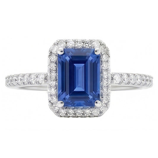 natural emerald sapphire 3ct ring side angle