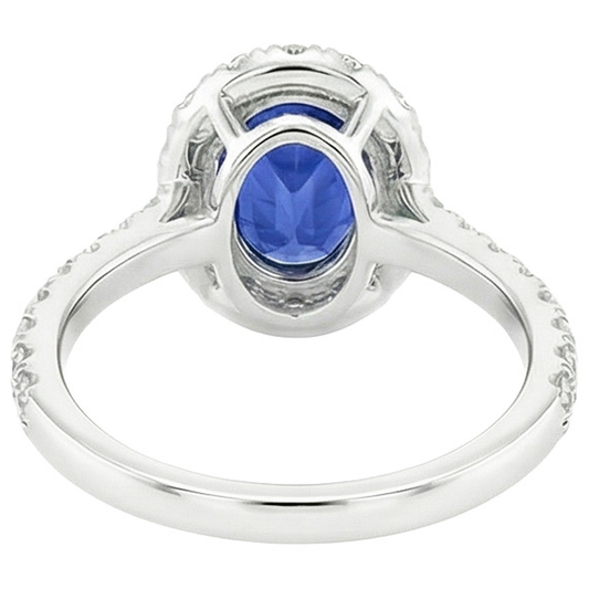 natural round sapphire 5.50ct ring side angle