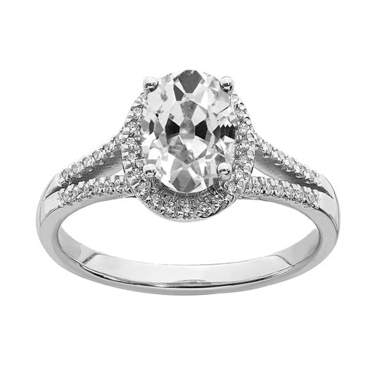 natural round diamond 5.50ct ring front view
