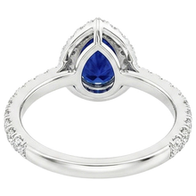 natural round sapphire 4.50ct ring side angle