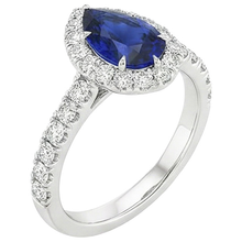 natural round sapphire 4.50ct ring top view