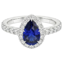 natural round sapphire 4.50ct ring profile view