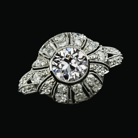natural round diamond 4ct watch front view