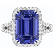 natural emerald sapphire 4.50ct band side angle