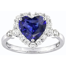 natural round sapphire 4.50ct ring top view