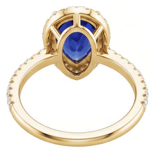 Halo Blue Sapphire Stone Ring & Round Natural Earth Mined Diamonds 4.50 Carats