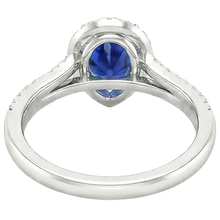 Halo Ceylon Blue Saphire Ring