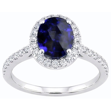 Halo Ceylon Sapphire Oval Natural Earth Mined Diamond Anniversary Ring 3.50 Carats