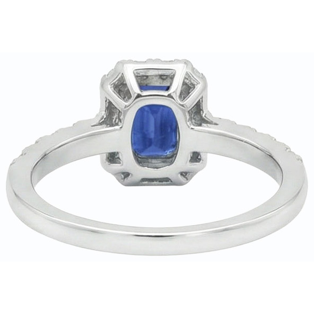 natural emerald sapphire 3.50ct ring top view