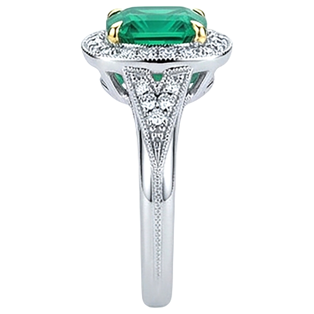 Shimmering Gemstone Ring 2.50 ct – top view