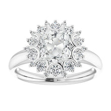 Halo Cushion Old Miner Real Diamond Ring Flower Style 7.50 Carats Jewelry