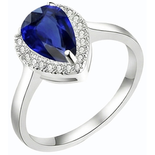 natural round sapphire 3.50ct ring side angle