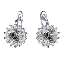 Halo Drop Earrings Old Miner Natural Earth Mined Diamonds 6.50 Carats Gold Jewellery