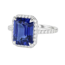 natural emerald sapphire 4.50ct ring side angle