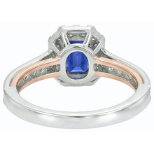 natural emerald sapphire 3.50ct ring top view