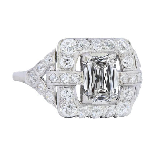 Halo Emerald Real Diamond Engagement Ring 7 Carats Ladies Gold Jewelry