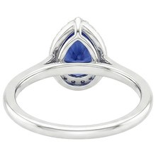 natural round sapphire 5ct ring side angle