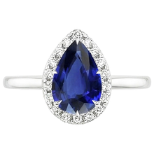 natural round sapphire 5ct ring top view