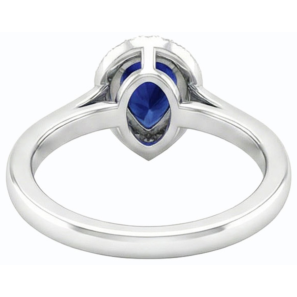 natural round sapphire 2.50ct ring side angle