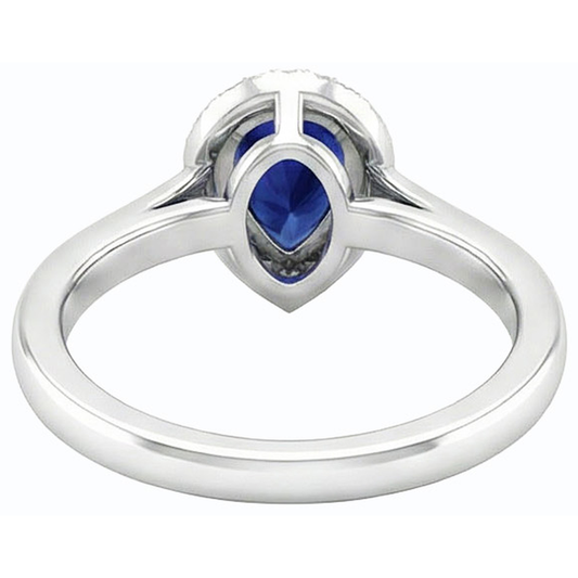 natural round sapphire 2.50ct ring side angle