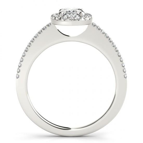 Halo Fancy Anniversary Natural Diamond Engagement Ring 1.94 Carat