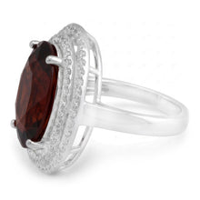 Halo Garnet Statement Cocktail Ring