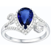 natural round sapphire 3.50ct ring side angle