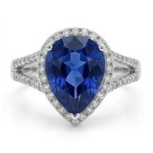 natural round sapphire 3.50ct ring side angle