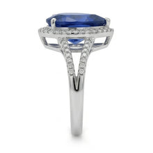natural round sapphire 3.50ct ring profile view