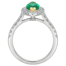 Natural Colombian Emerald Gemstone Ring – back view