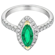 Refined Colombian Emerald Gemstone Ring 2 ct – side view