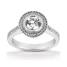 Halo Genuine Diamond Ring 2.22 Carats Women Engagement White Gold
