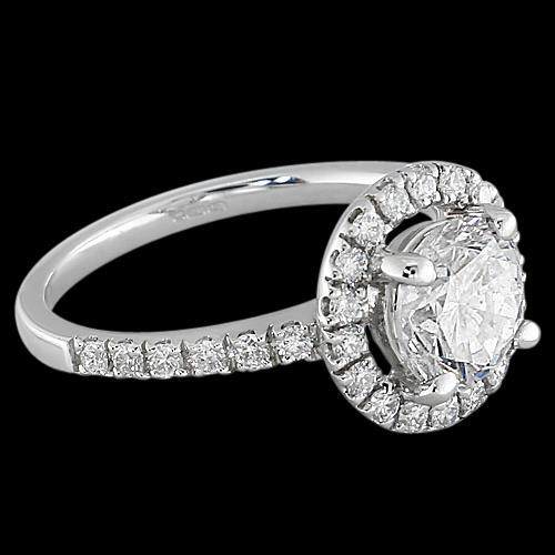 Halo Genuine Diamond Wedding Ring Gold 1.50 Ct.