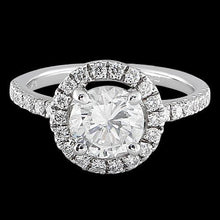 Halo Genuine Diamond Wedding Ring White Gold 1.50 Ct.