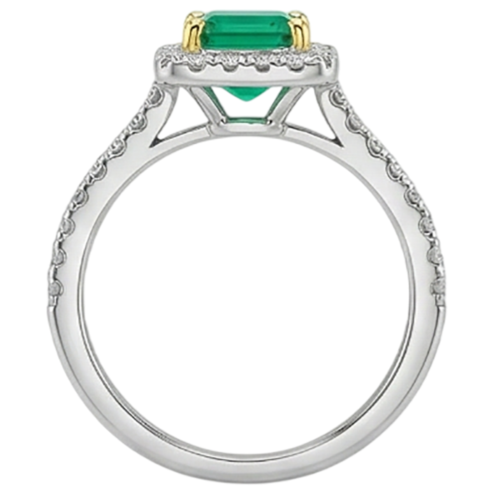 Fine Fine Emerald Gemstone Ring 2 ct – detail view