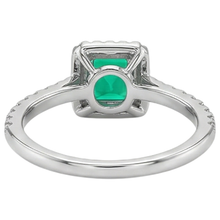 Natural Fine Emerald Gemstone Ring 2 ct Two-Tone 14K Gold – alternate view