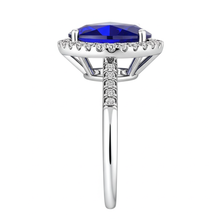 Halo Heart Ceylon Sapphire Engagement Ring 4.50 Carats Natural Earth Mined Diamond Jewellery