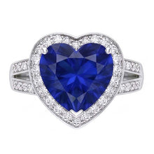 natural round sapphire 4.50ct ring front view